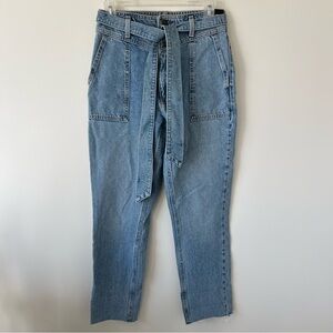 Abercrombie and Fitch High Rise Utility Mom Denim Jeans 26 2R